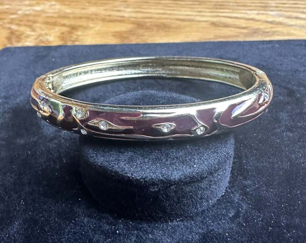 Sequin Nordstrom Colorful Thin Gold Tone Enamel Hinge Bangle $25 NWOT #137